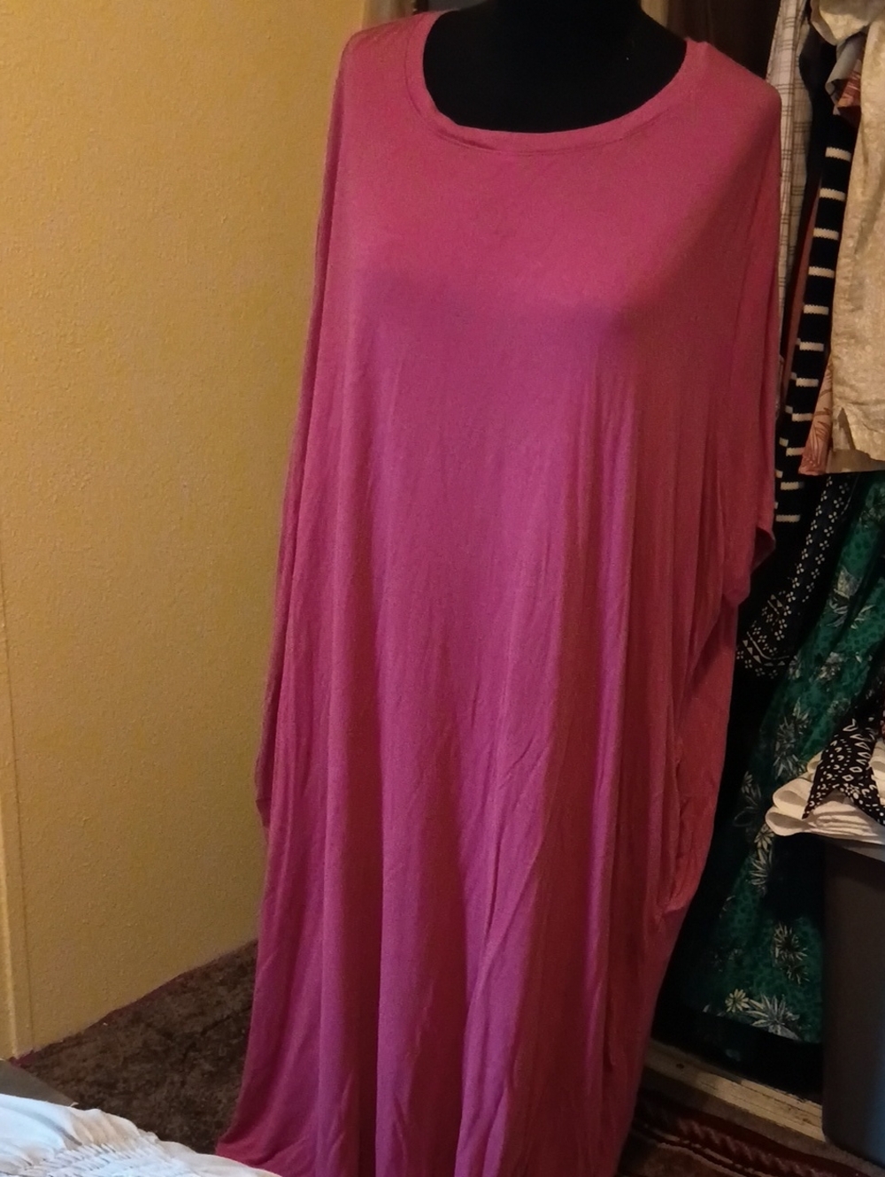 Terra & Sky Maxi Dress in Raspberry Pink